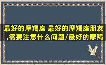 最好的摩羯座 最好的摩羯座朋友,需要注意什么问题/最好的摩羯座 最好的摩羯座朋友,需要注意什么问题-我的网站